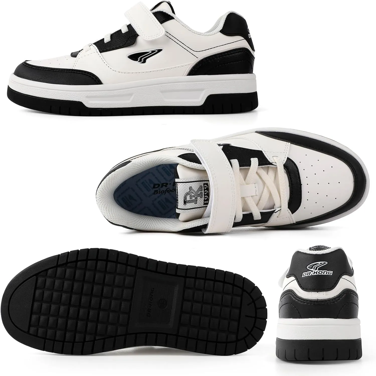 Dr Kong Little Kid and Big Kid Shoes for Boys and Girls, Lightweight Kids Shoes with Non-Slip Sole, Kids Skateboard Sneakers for Everyday Use