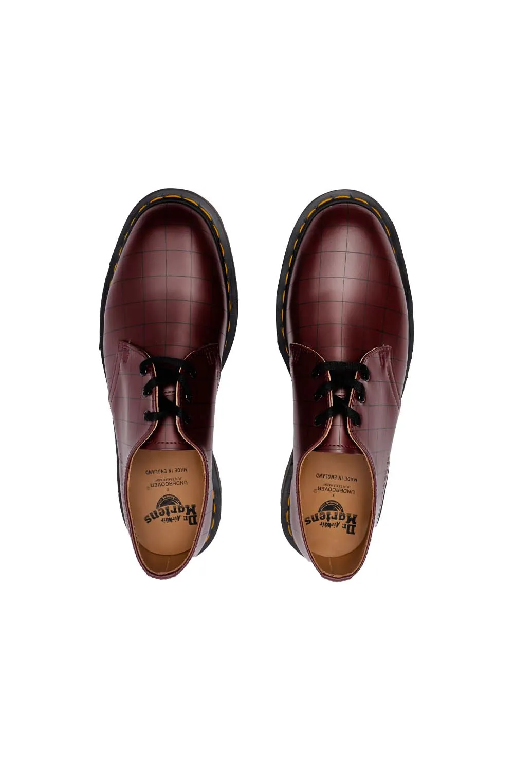 Dr. Martens x Undercover Mens 1461 Check Smooth Shoes 'Cherry'