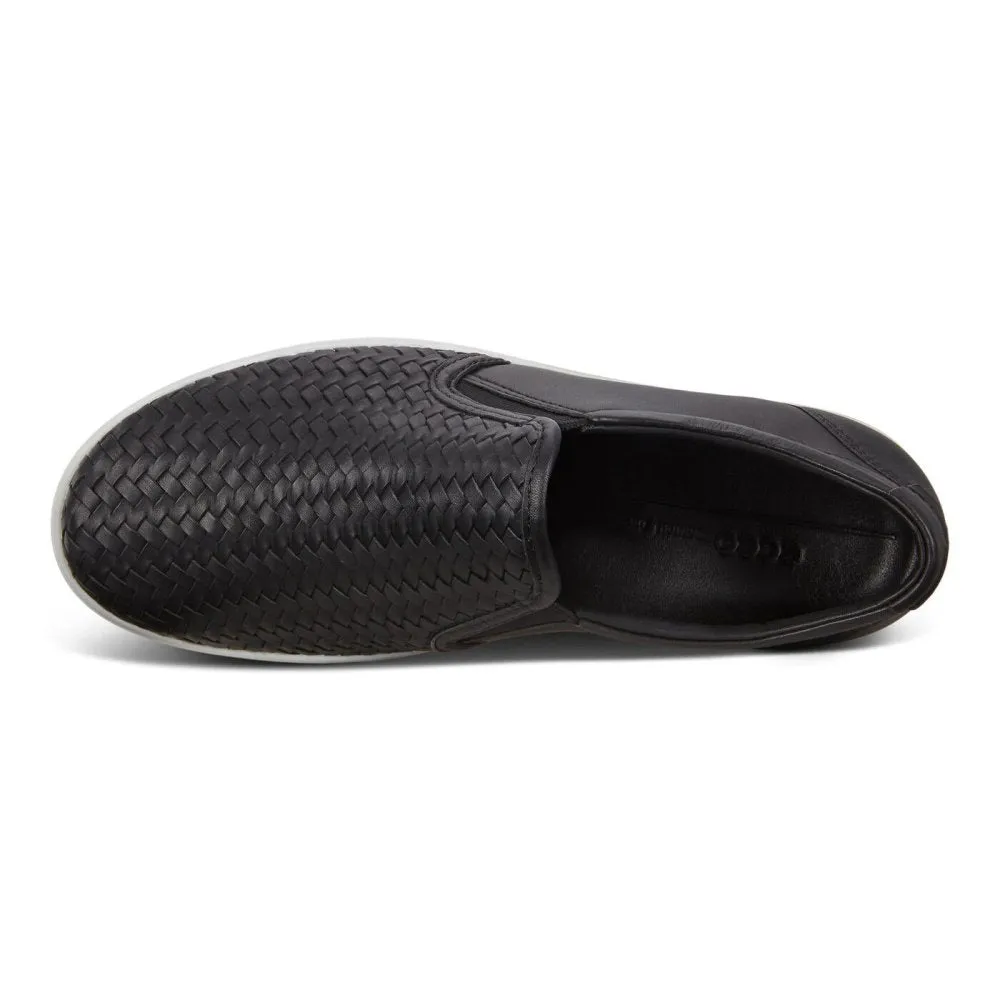 ECCO Womens Soft 7 Woven Slip-On Shoes, Black