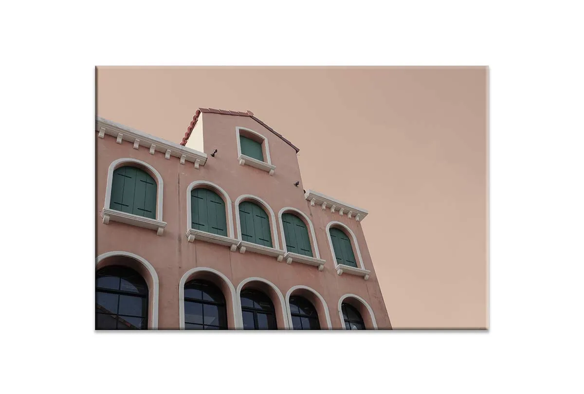 European Retro Building | Canvas Wall Art Print