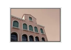 European Retro Building | Canvas Wall Art Print