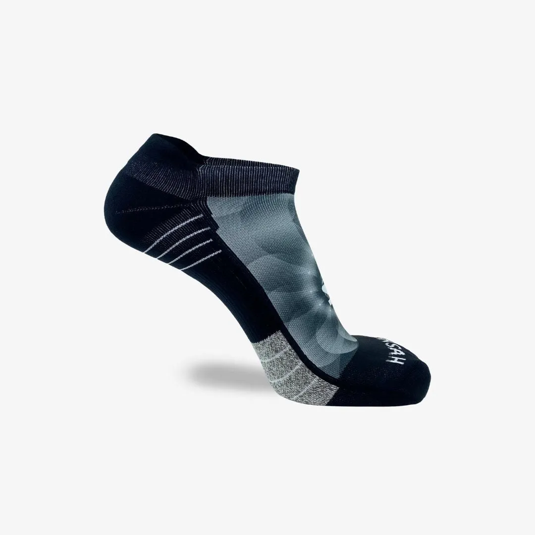 Fibonacci Spiral Running Socks (No Show)