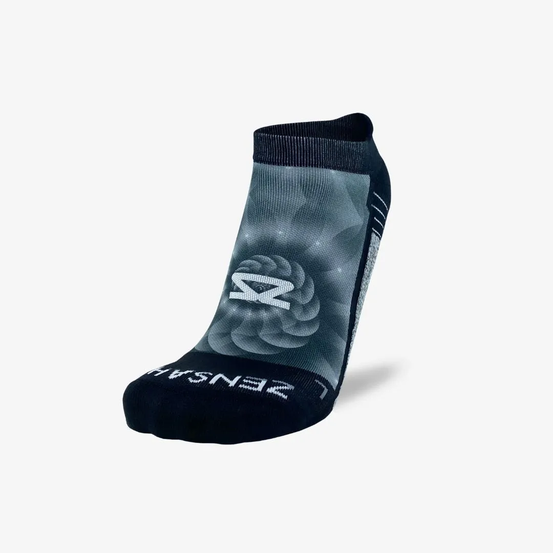 Fibonacci Spiral Running Socks (No Show)