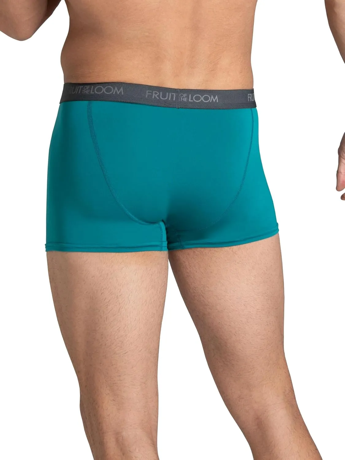 Fruit of the Loom Men's 4-Way Stretch Boxer Briefs | Lightweight & Moisture Wicking Underwear | Long, Regular Leg & Trunk