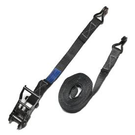 FT Black Cargo Control Strap with Black Vinyl S-Hook