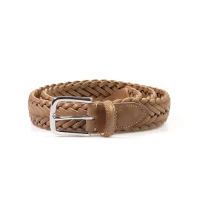 Plaited Horween Natural Chromexcel Leather Belt - Handcrafted Luxury Accessory