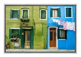 Houses of Burano, Italy | Canvas Wall Art Print