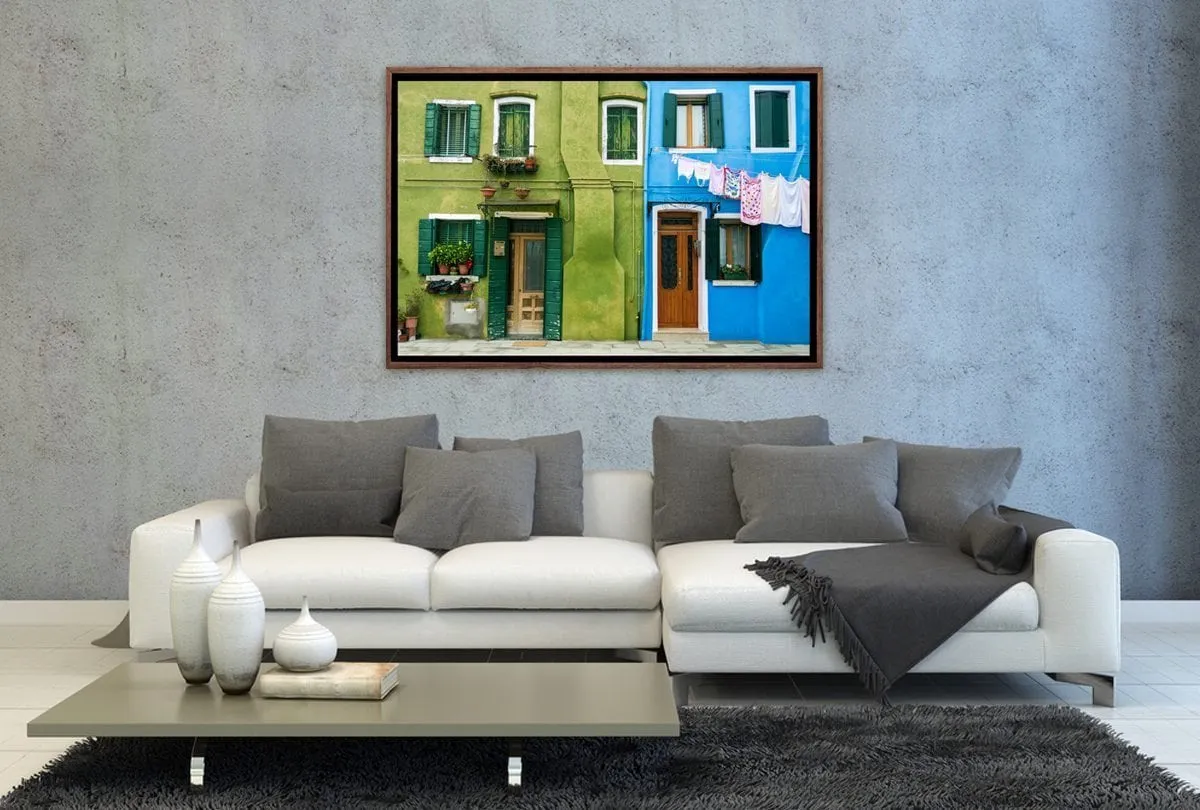 Houses of Burano, Italy | Canvas Wall Art Print