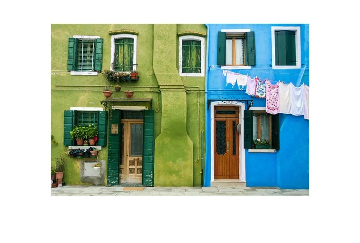 Houses of Burano, Italy | Canvas Wall Art Print