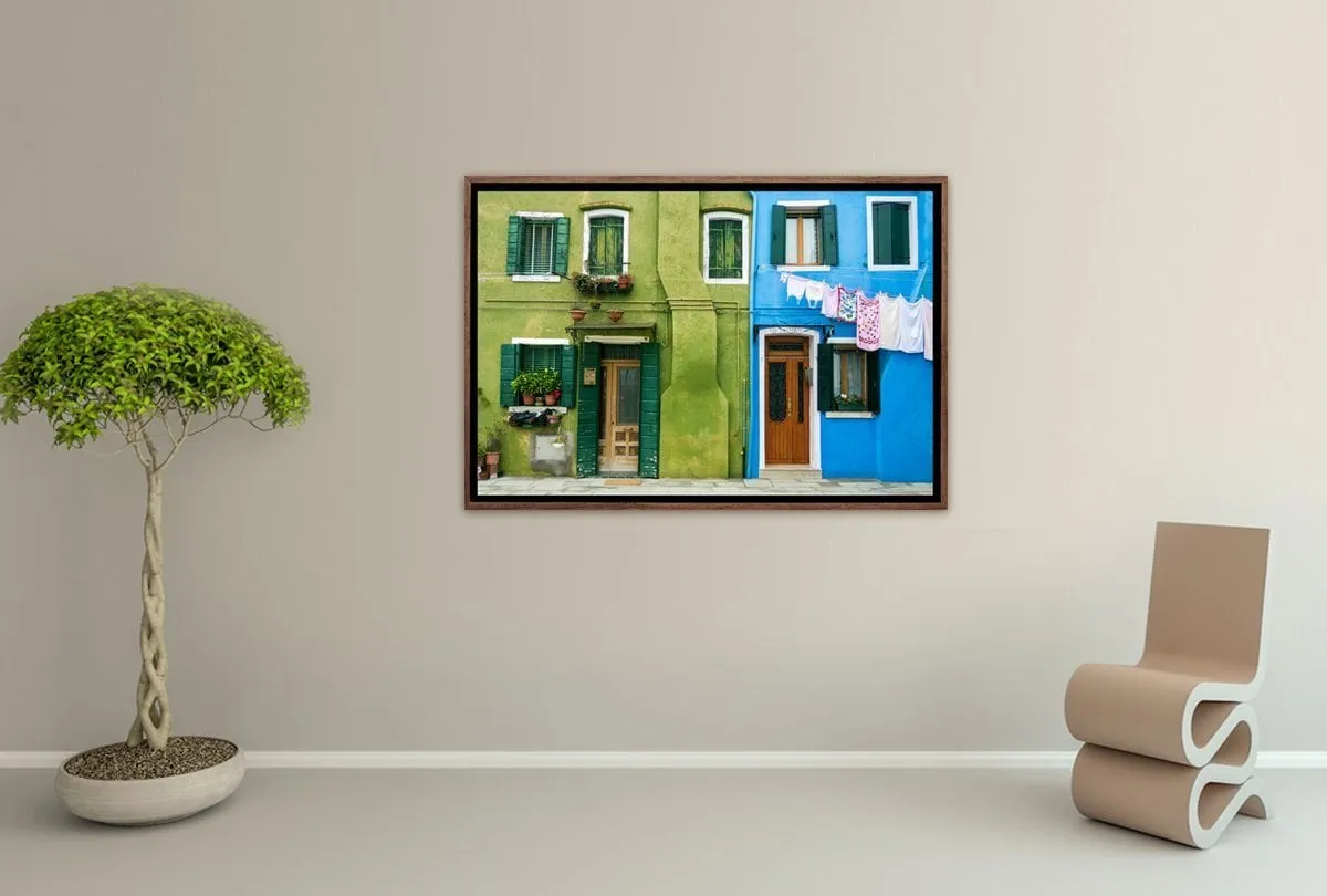 Houses of Burano, Italy | Canvas Wall Art Print