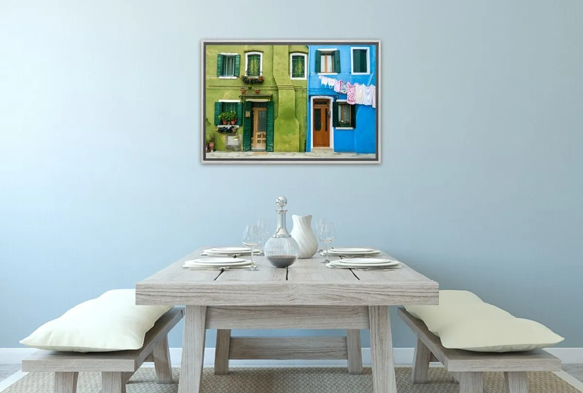 Houses of Burano, Italy | Canvas Wall Art Print