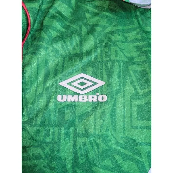 Hugo Sanchez Mexico Umbro 1993 COPA AMERICA Soccer Jersey Shirt L