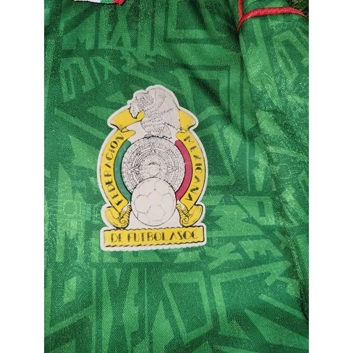 Hugo Sanchez Mexico Umbro 1993 COPA AMERICA Soccer Jersey Shirt L