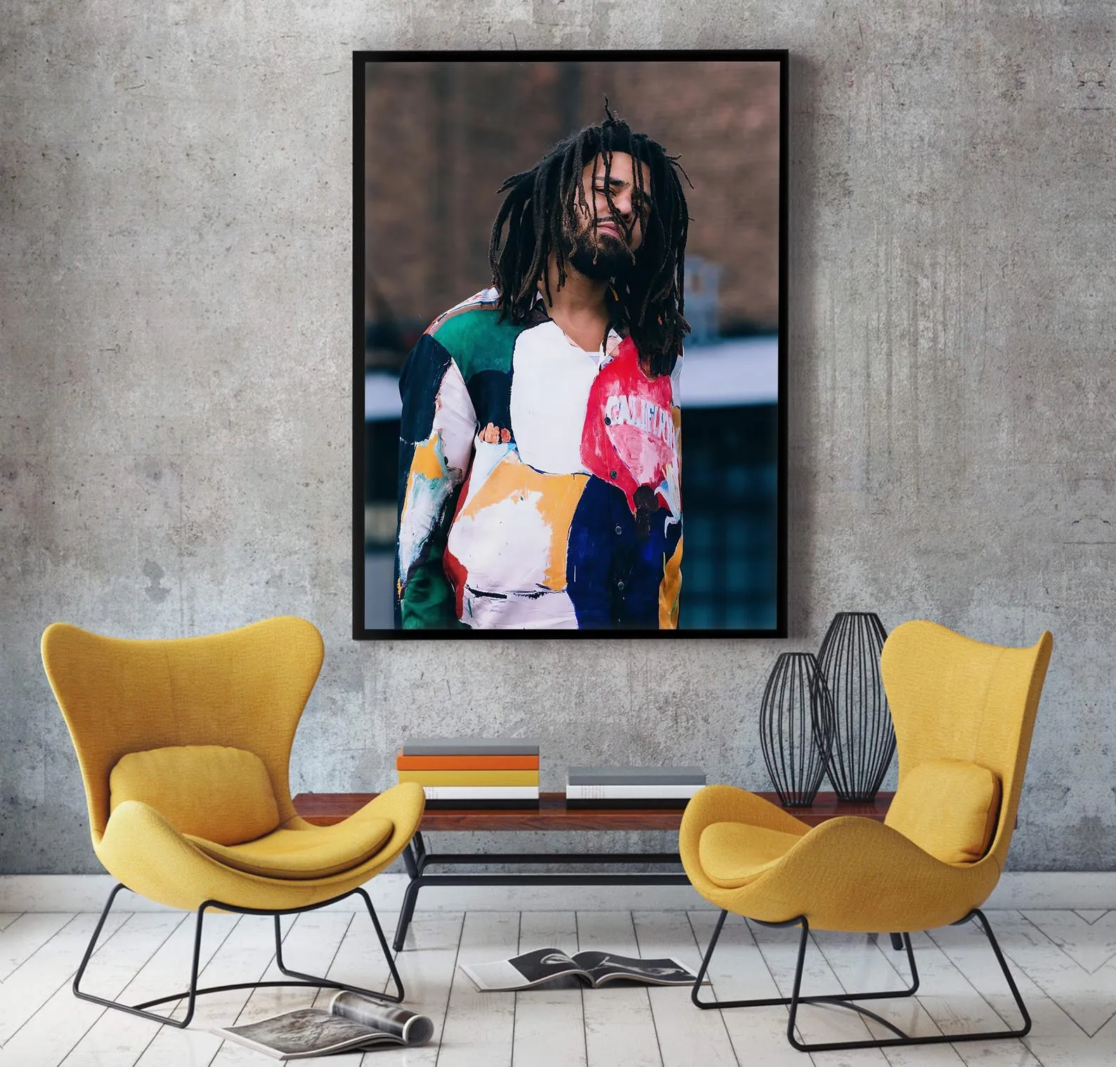 J Cole Poster, Dreamville Art, Music Poster, Hip Hop Print, Rap Home Decor, Rapper Wall Art, Custom Poster, Canvas Poster, Rolled Canvas
