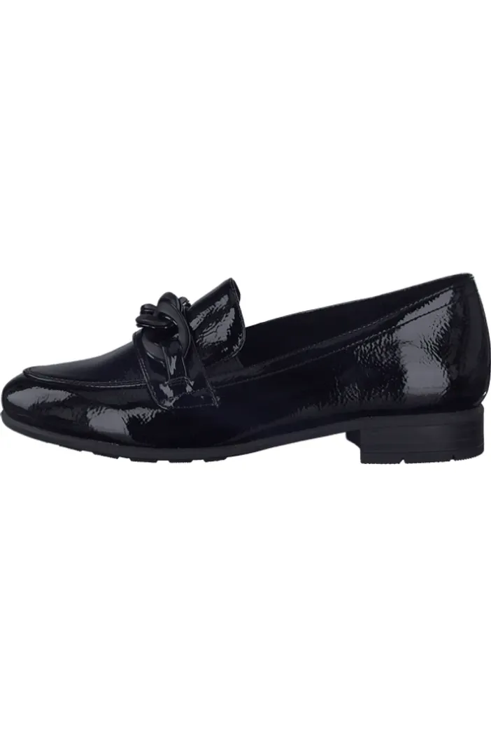Jana 24260 Black patent wide fitting shoe