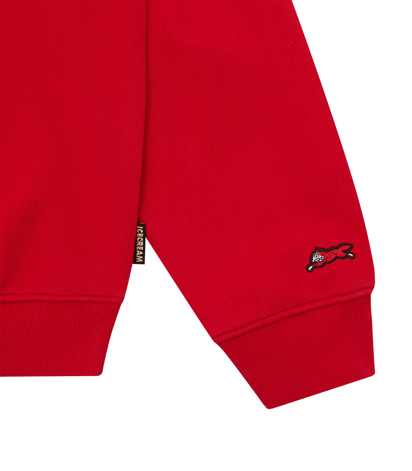 Red Kirigami Flock Running Dog Hoodie