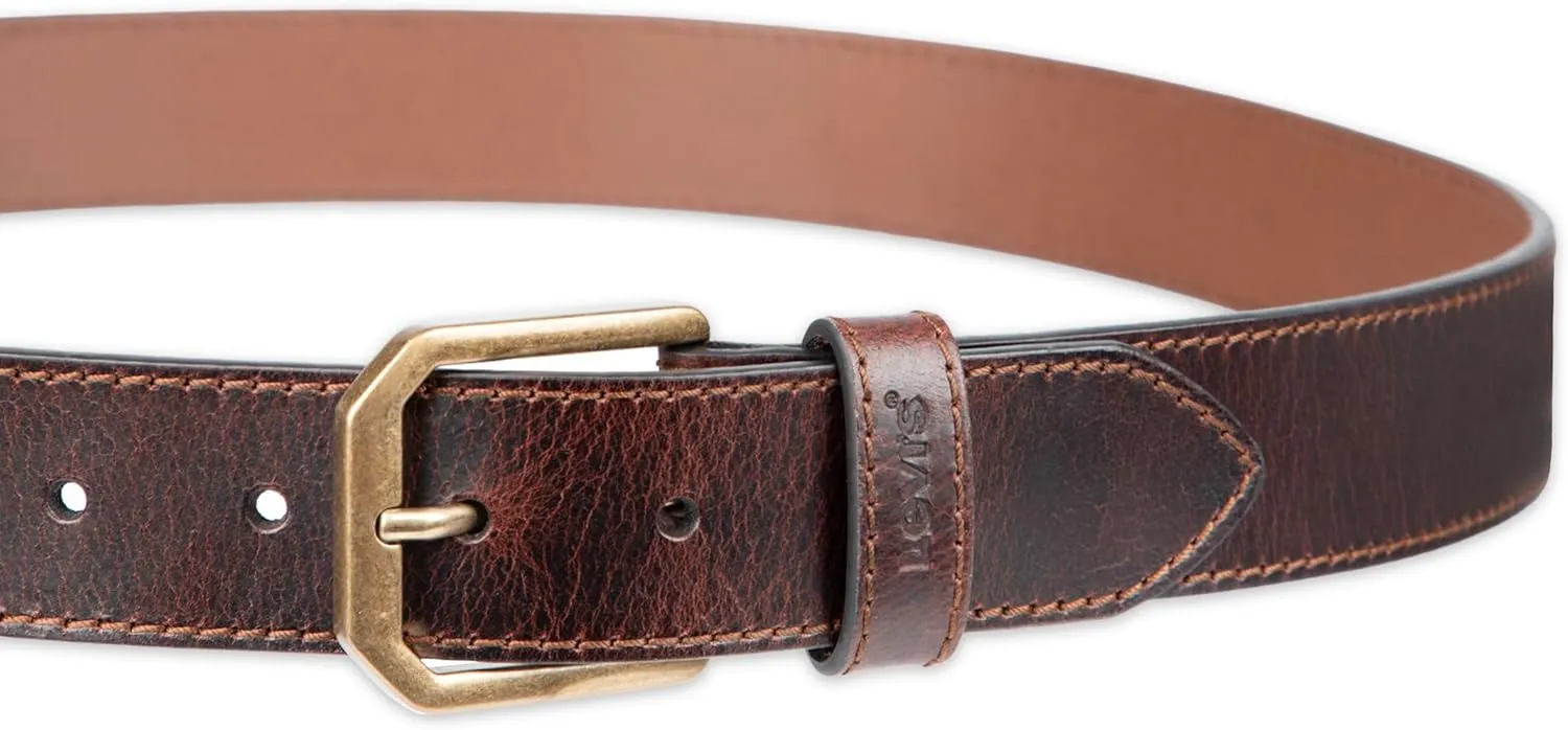 Levi??s Men??s Casual Everyday Leather Jean Belt