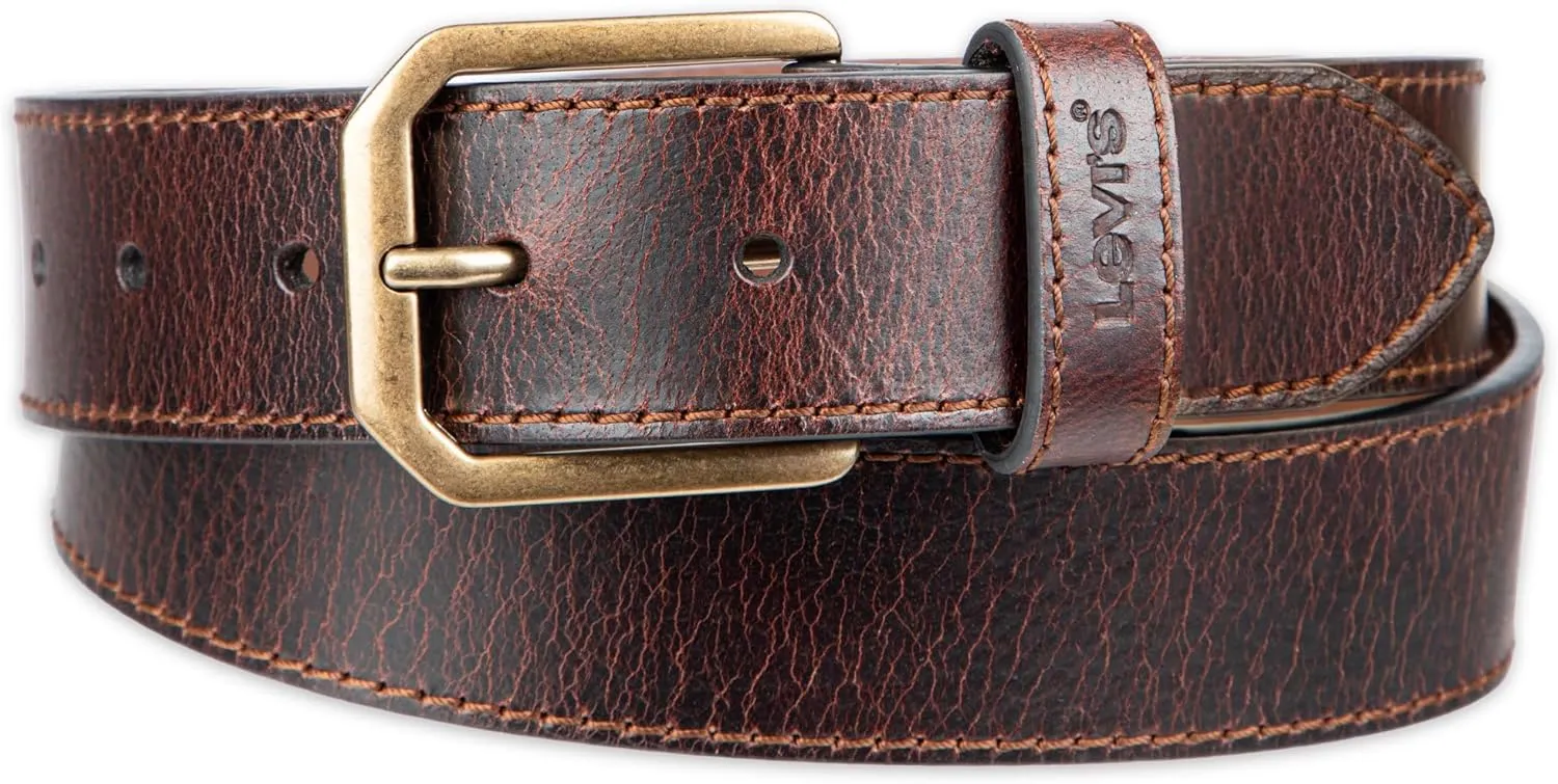 Levi??s Men??s Casual Everyday Leather Jean Belt