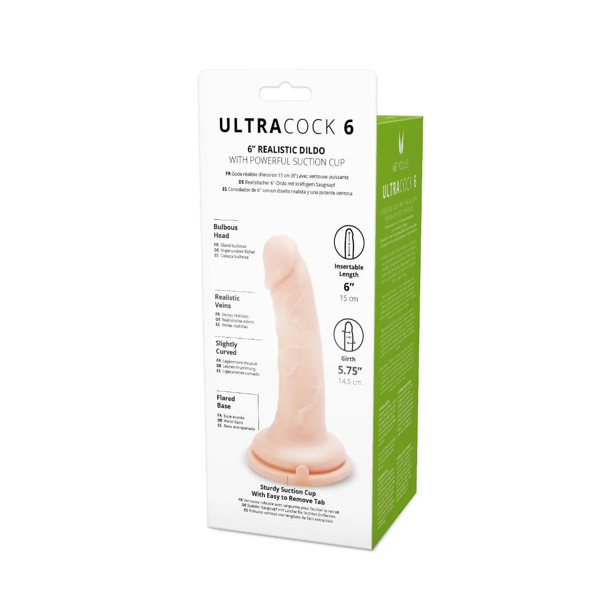 Me You Us Bulbous Head Ultra Cock 6 Inch Dildo Flesh Pink