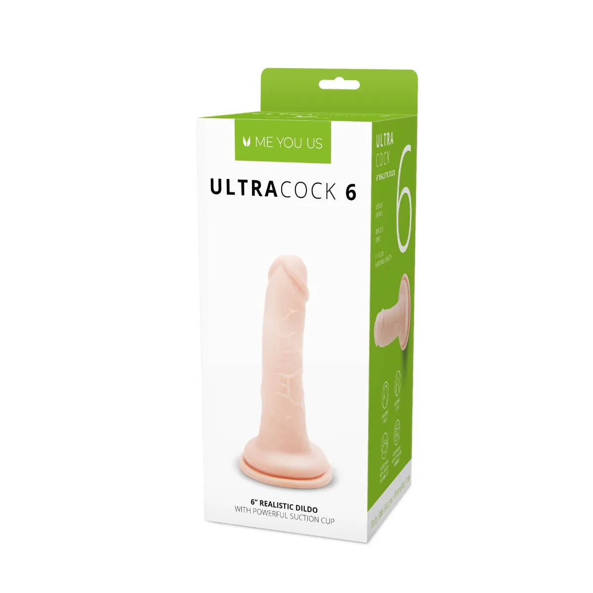 Me You Us Bulbous Head Ultra Cock 6 Inch Dildo Flesh Pink