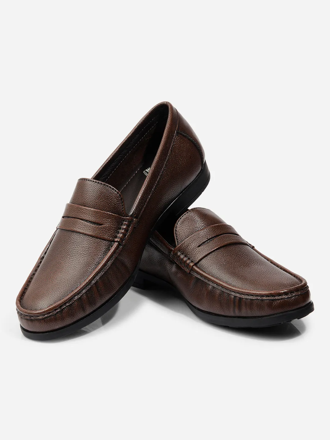 Mens Premium Brown Leather Loafer Shoes (Product ID1162)