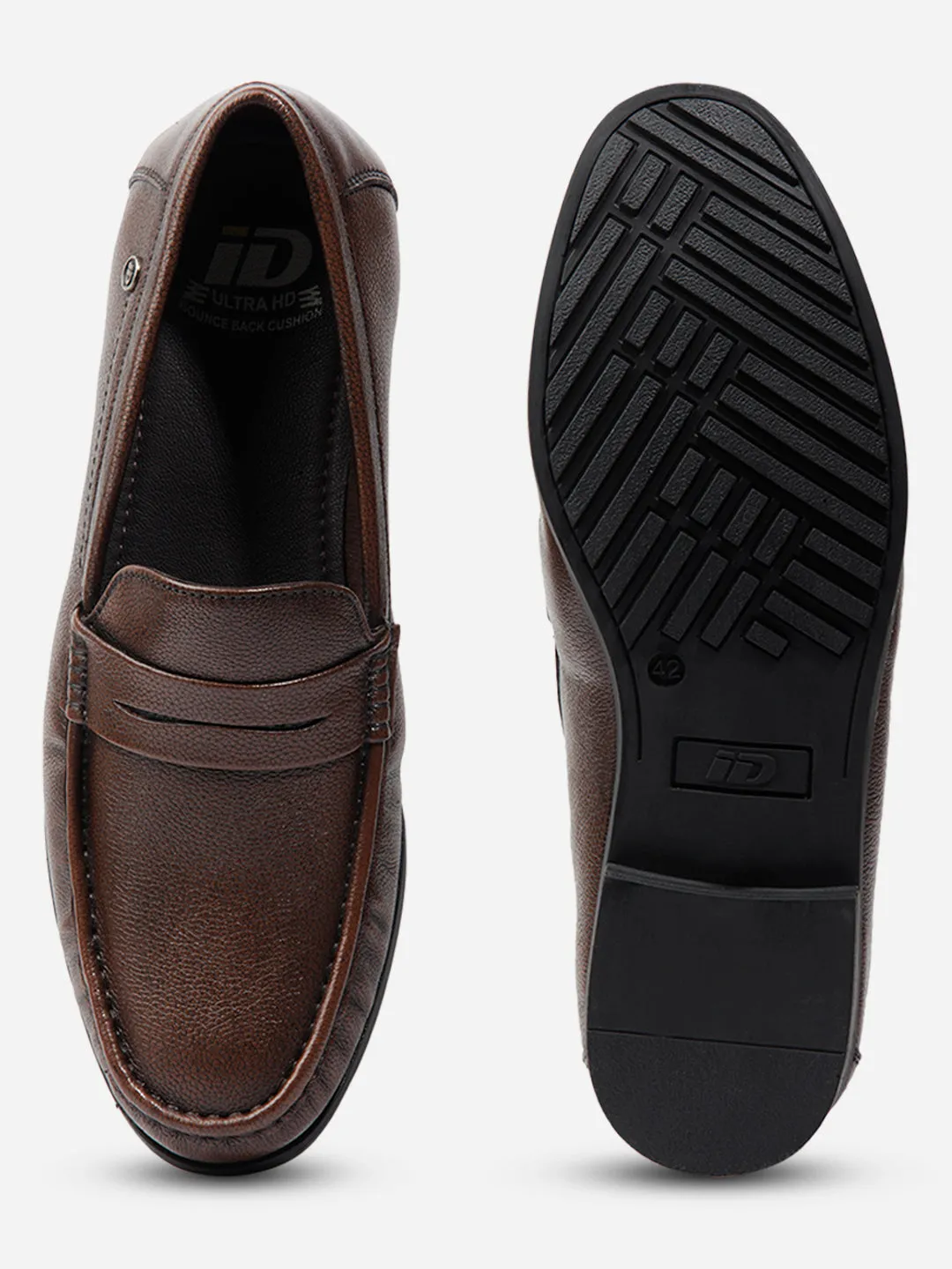 Mens Premium Brown Leather Loafer Shoes (Product ID1162)