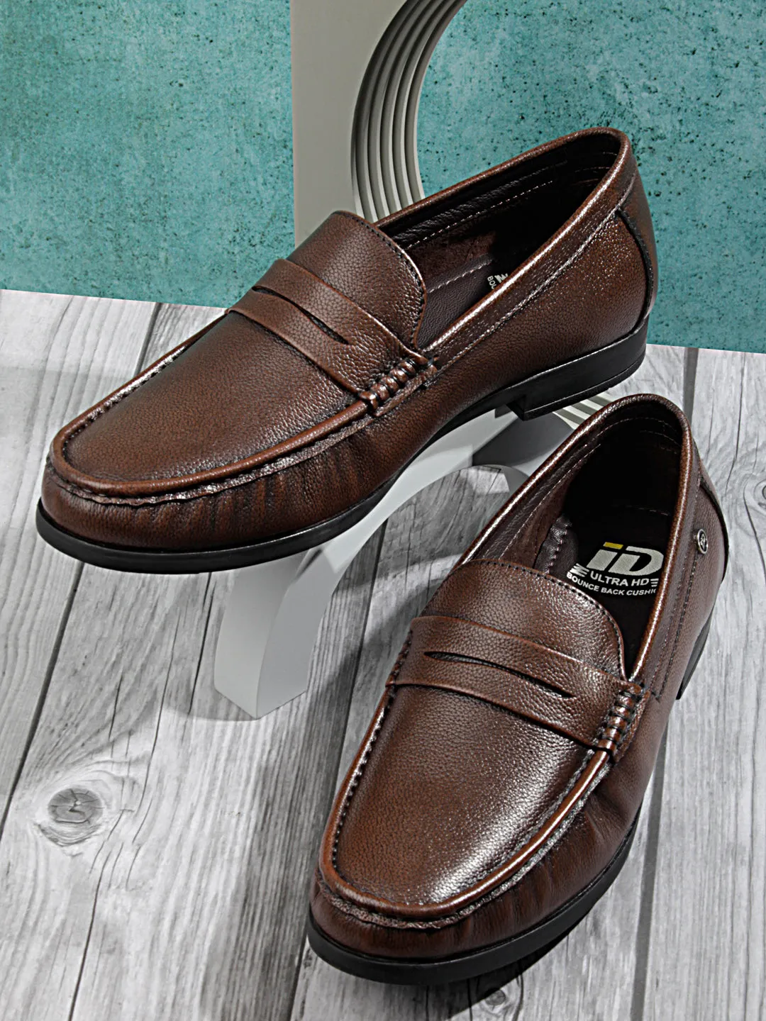 Mens Premium Brown Leather Loafer Shoes (Product ID1162)