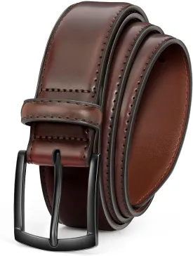 Men's Belt Genuine Leather Belt for Men Dress Casual Golf Jeans Pants 1 3/8"
