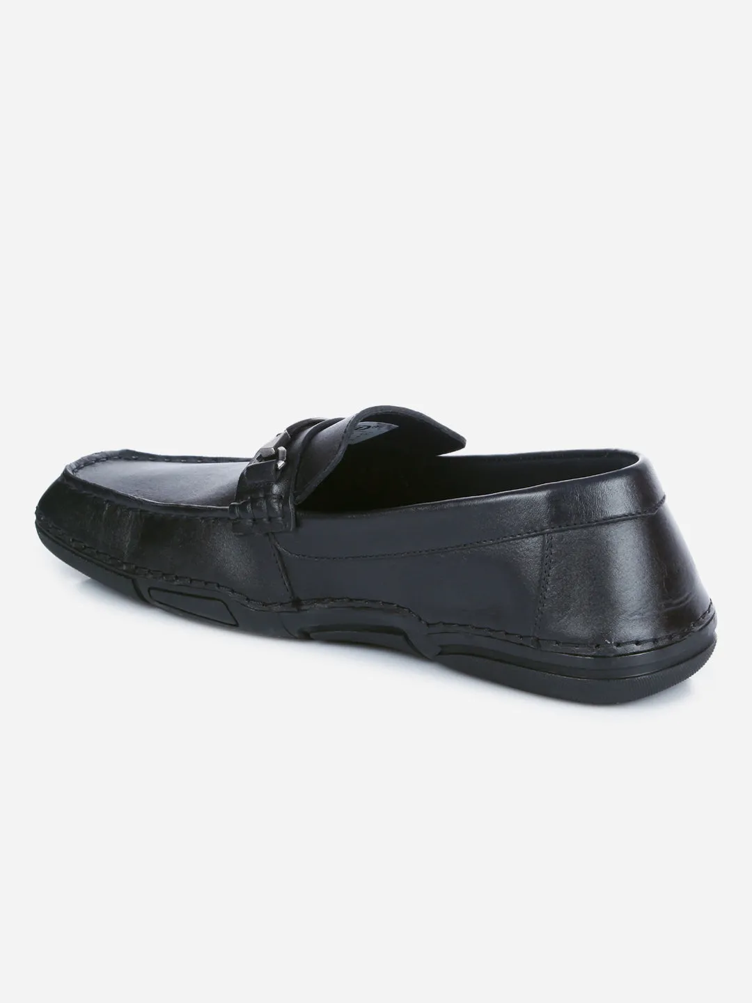 Men's Black Metal Trim Formal Slip On (ID2144)