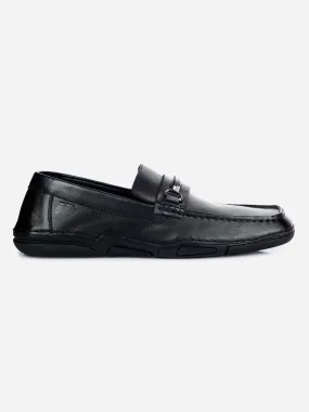Men's Black Metal Trim Formal Slip On (ID2144)