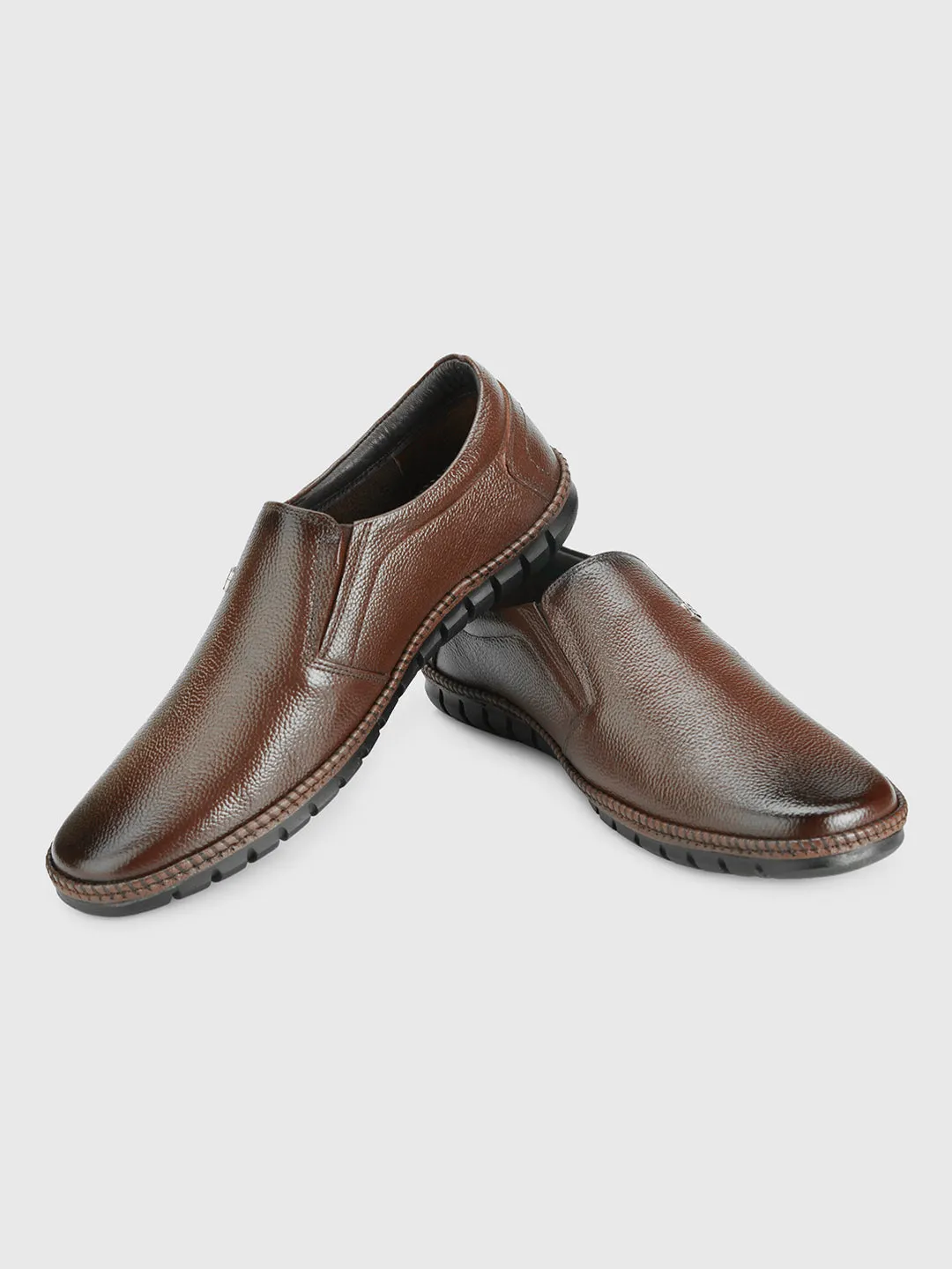 Men's Brown Comfort Fit Semi Formal Slip On (ID2071)
