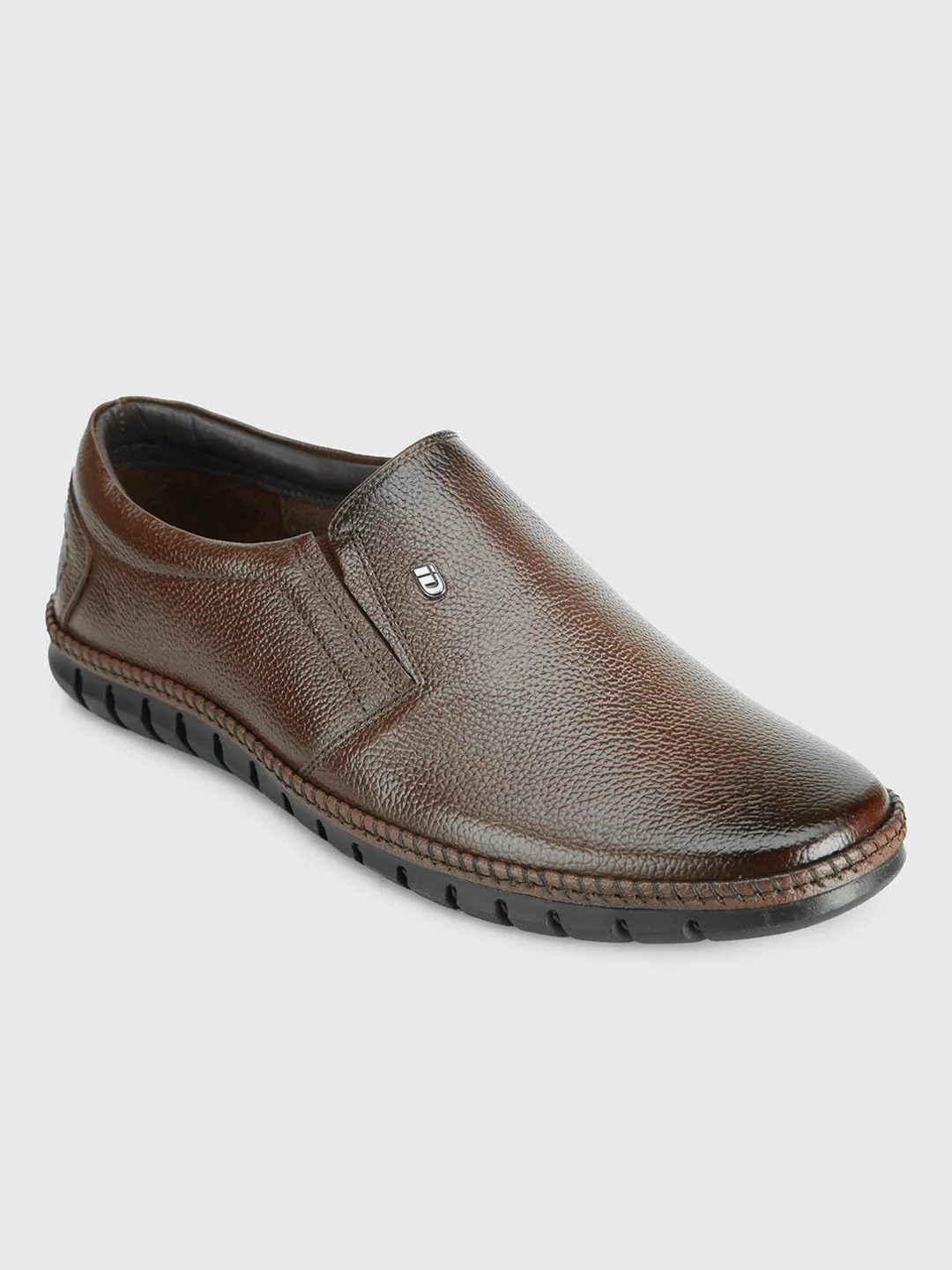 Men's Brown Comfort Fit Semi Formal Slip On (ID2071)