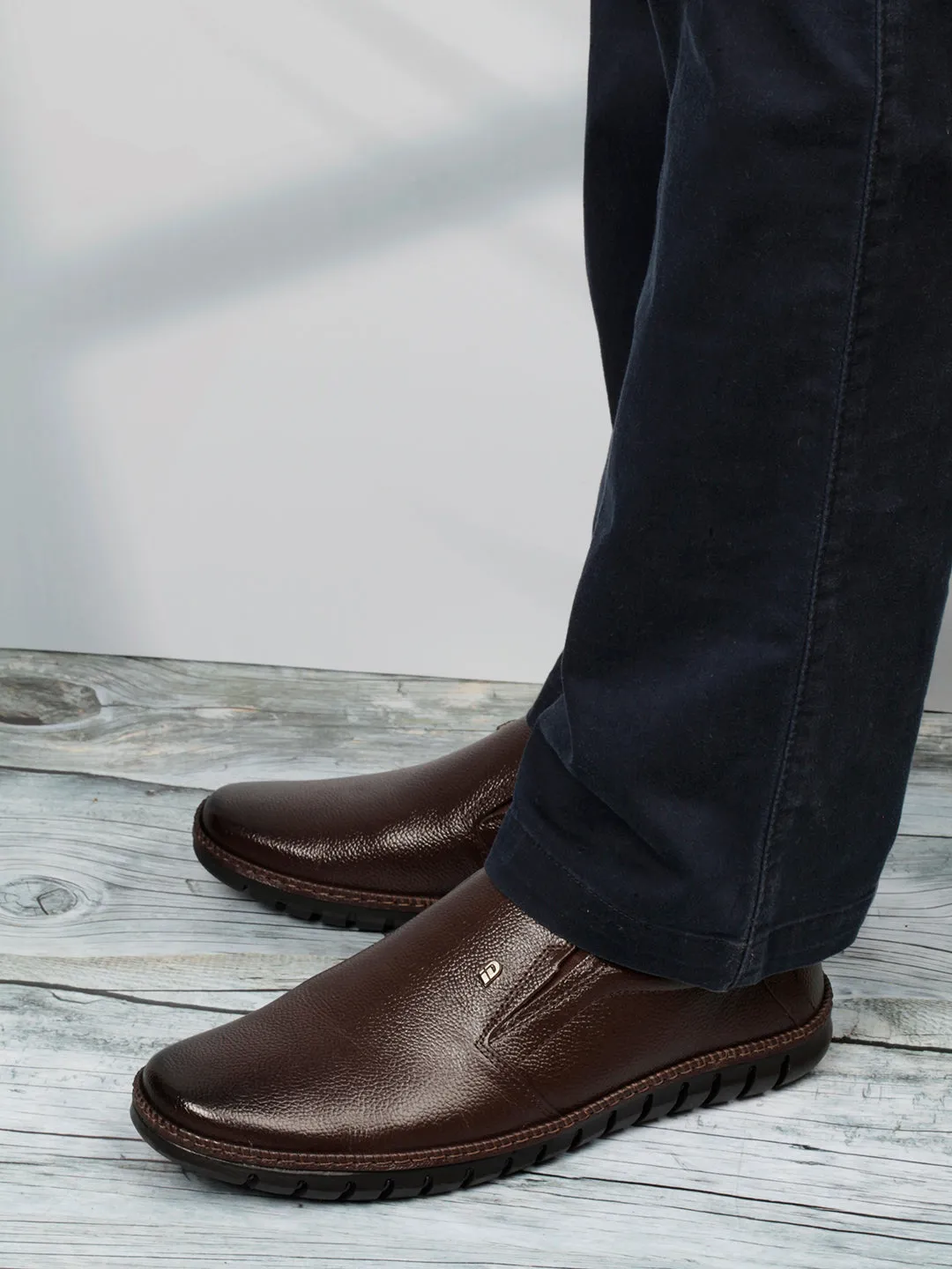 Men's Brown Comfort Fit Semi Formal Slip On (ID2071)