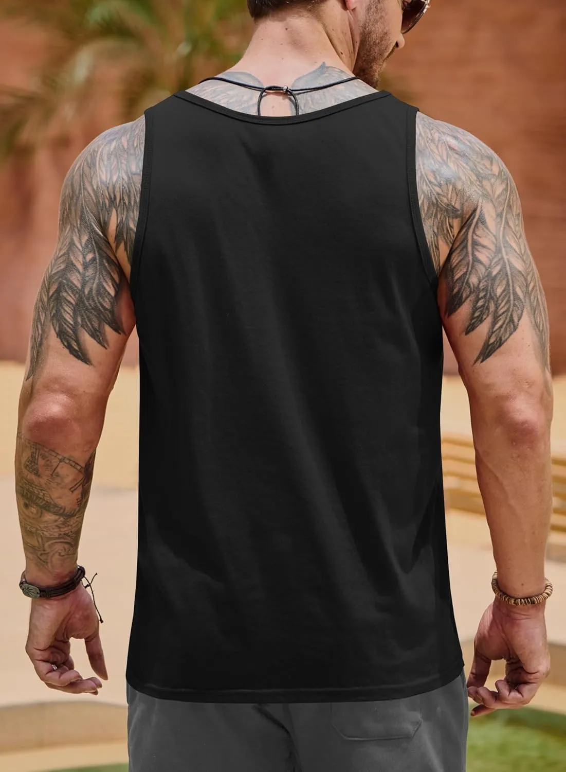 Mens Hawaiian Beach Tank Tops Summer Vacation Muscle Top Graphic Sleeveless Shirts (S-3XL)