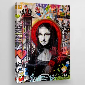 Mona Lisa Street Art Canvas
