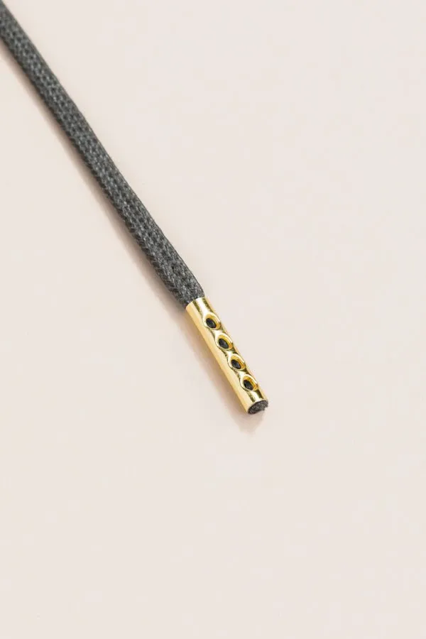 Night Grey | 4 mm Round Waxed Shoelaces
