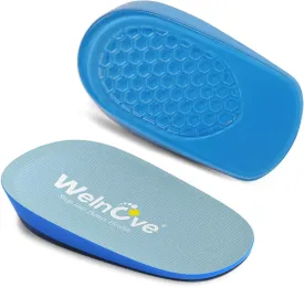 Orthopedic Heel Lift Inserts for Shoes -Welnove Shoe Lifts for Leg Length Discrepancy,Heel Pain,Heel Spur,Height Increase Insoles for Women 9-13 & Men 8-12 (1 Pair, 3/5 Inch Height)