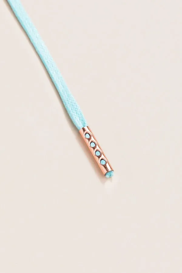 Pastel Blue | 4mm Round Waxed Shoelaces