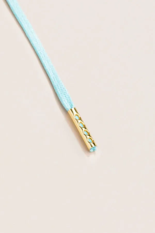 Pastel Blue | 4mm Round Waxed Shoelaces