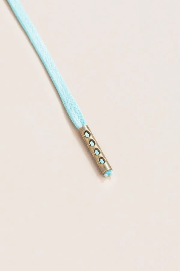 Pastel Blue | 4mm Round Waxed Shoelaces