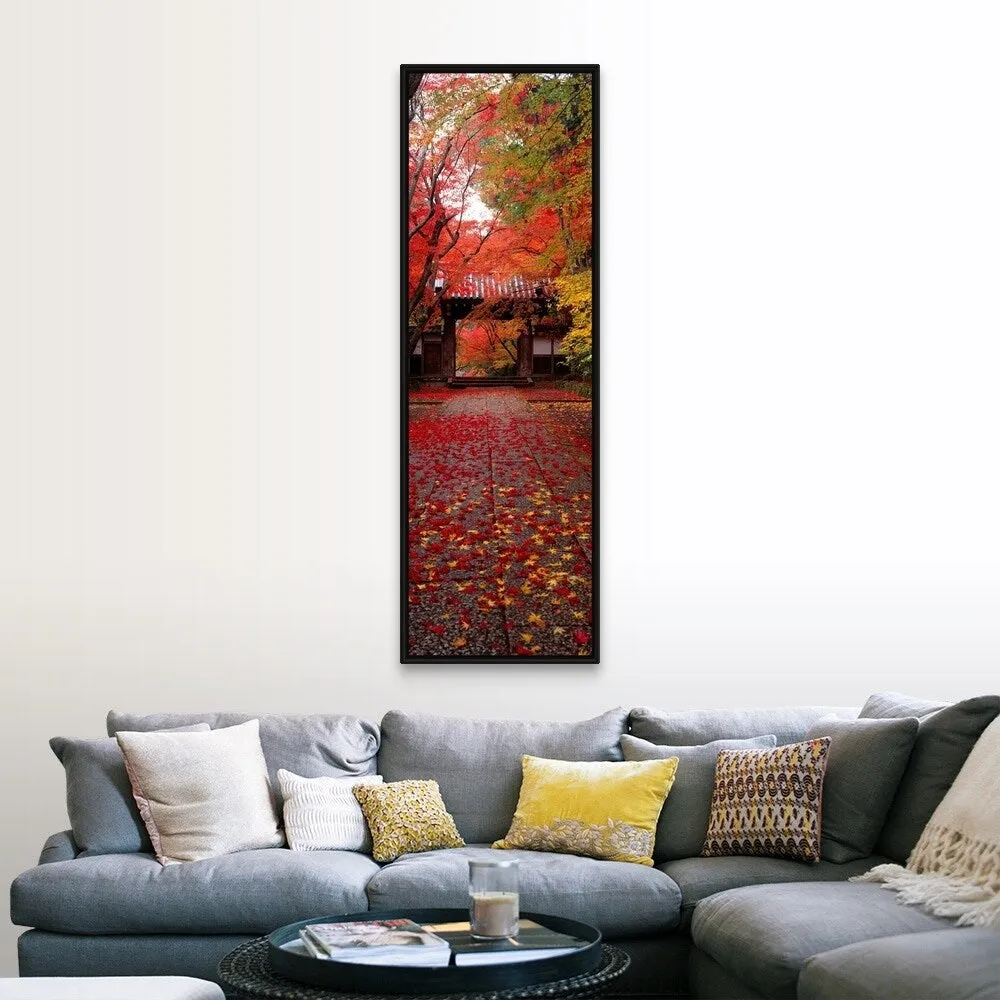 "(Komyoji Temple ) Kyoto Japan" Black Float Frame Canvas Art