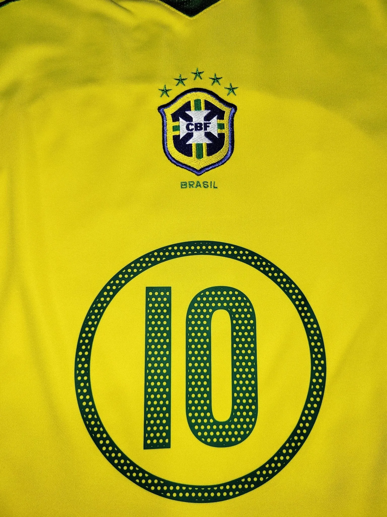 Ronaldinho Brazil 2004 Home Soccer Jersey Shirt L