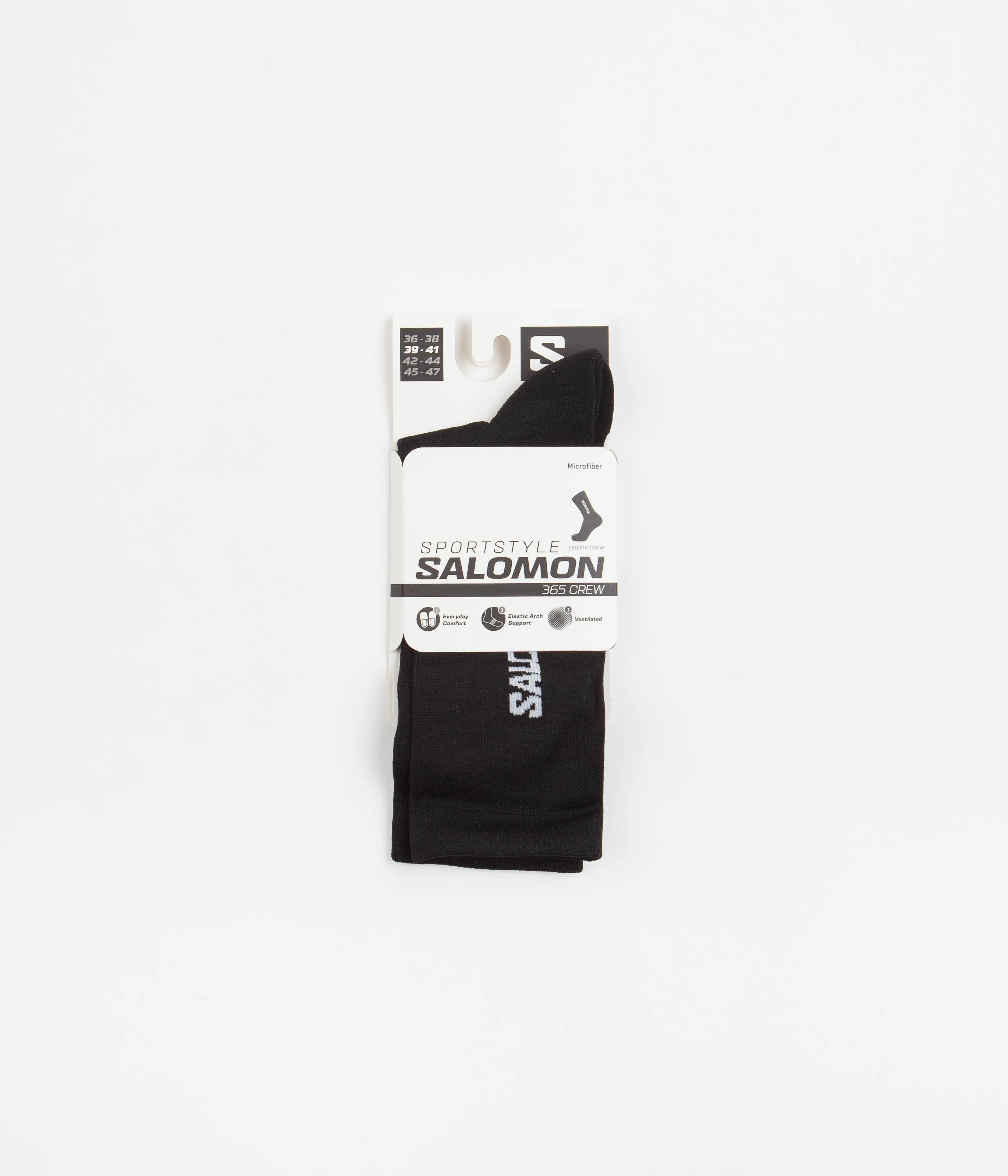 Salomon 365 Crew Socks - Black / White