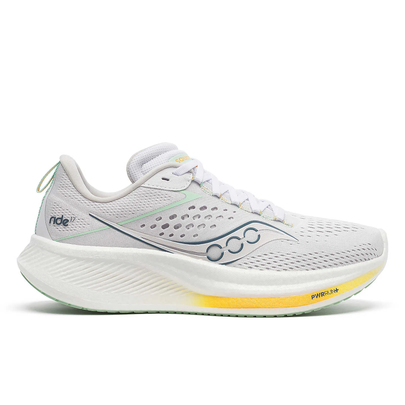 Saucony Ride 17 Women's - White/Peel