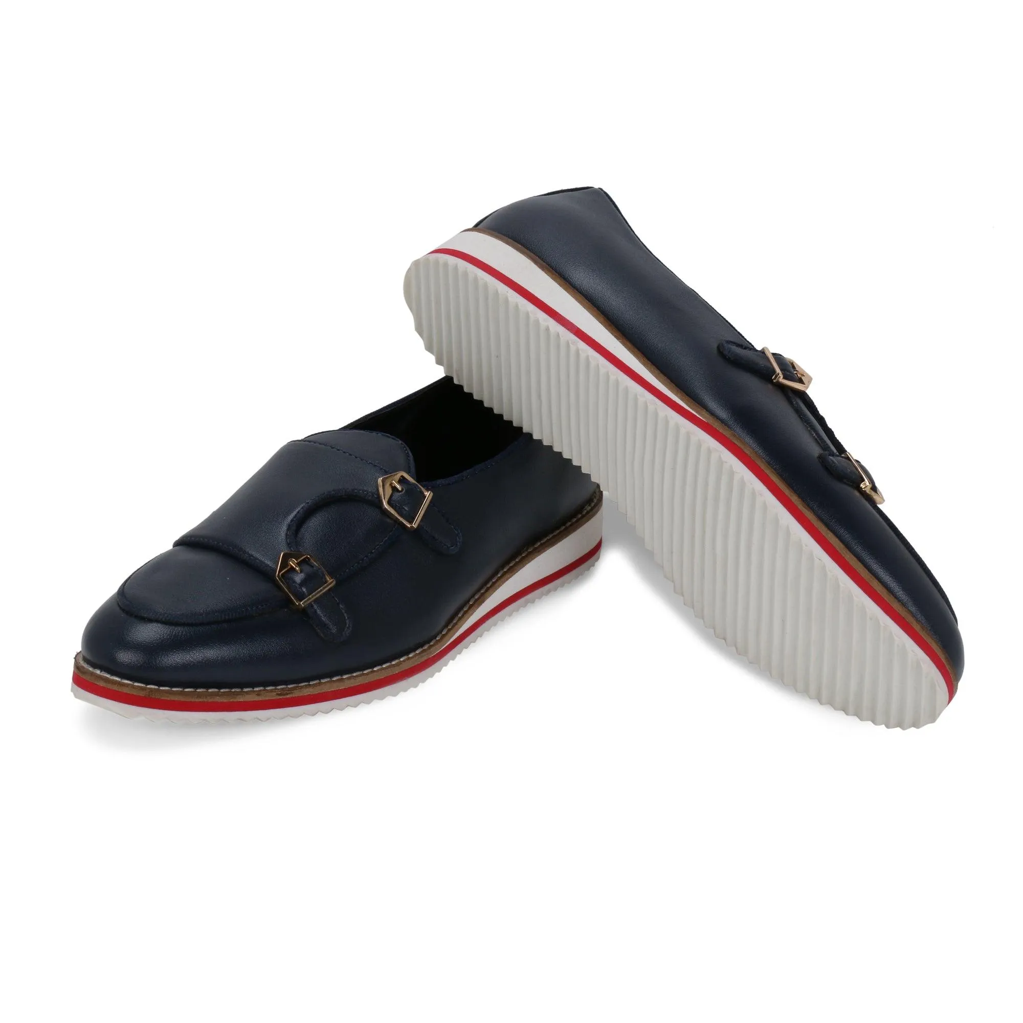 Seattle Blue Multisole Double Monk Sneaker