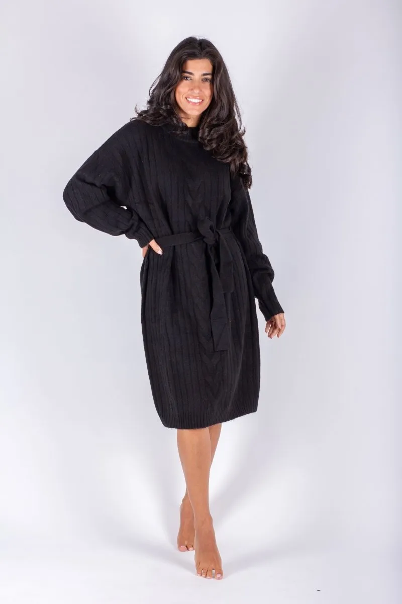 SIMONE DRESS 38" (BLACK)
