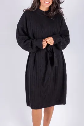 SIMONE DRESS 38" (BLACK)