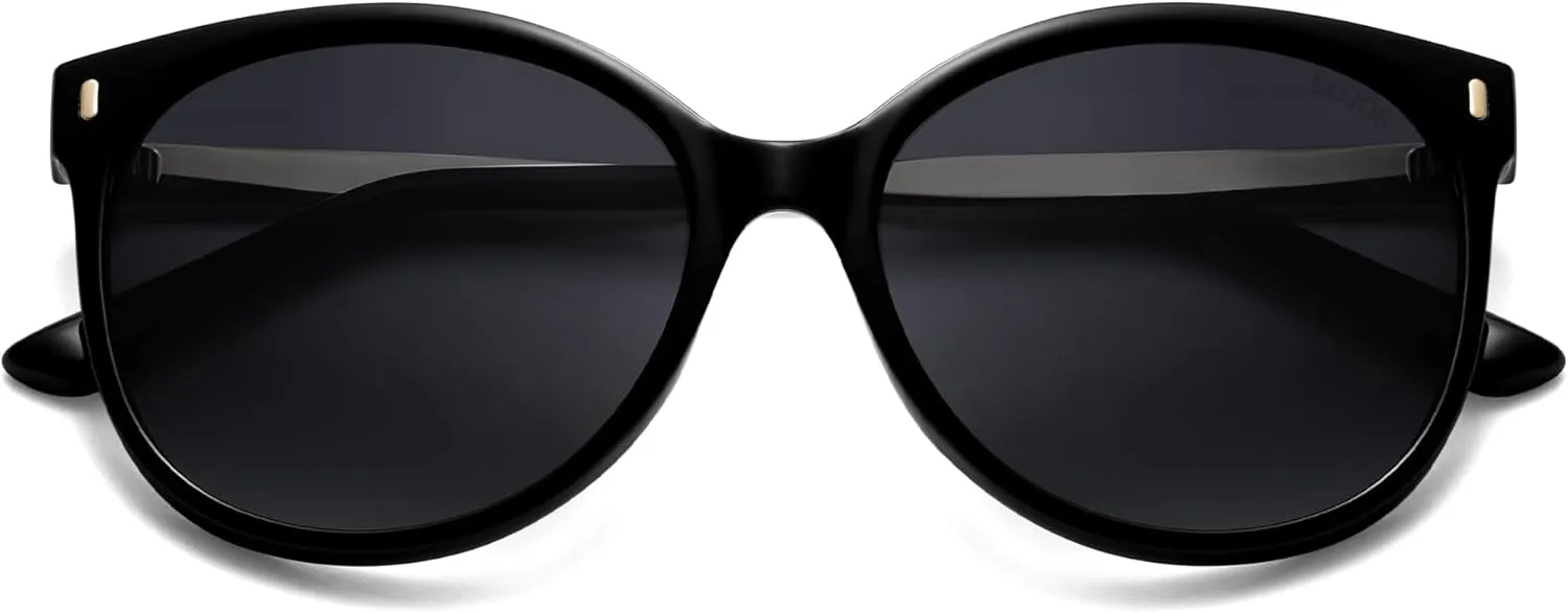 SOJOS Round Polarized Sunglasses for Women Men Oversized Trendy UV Protection Shades