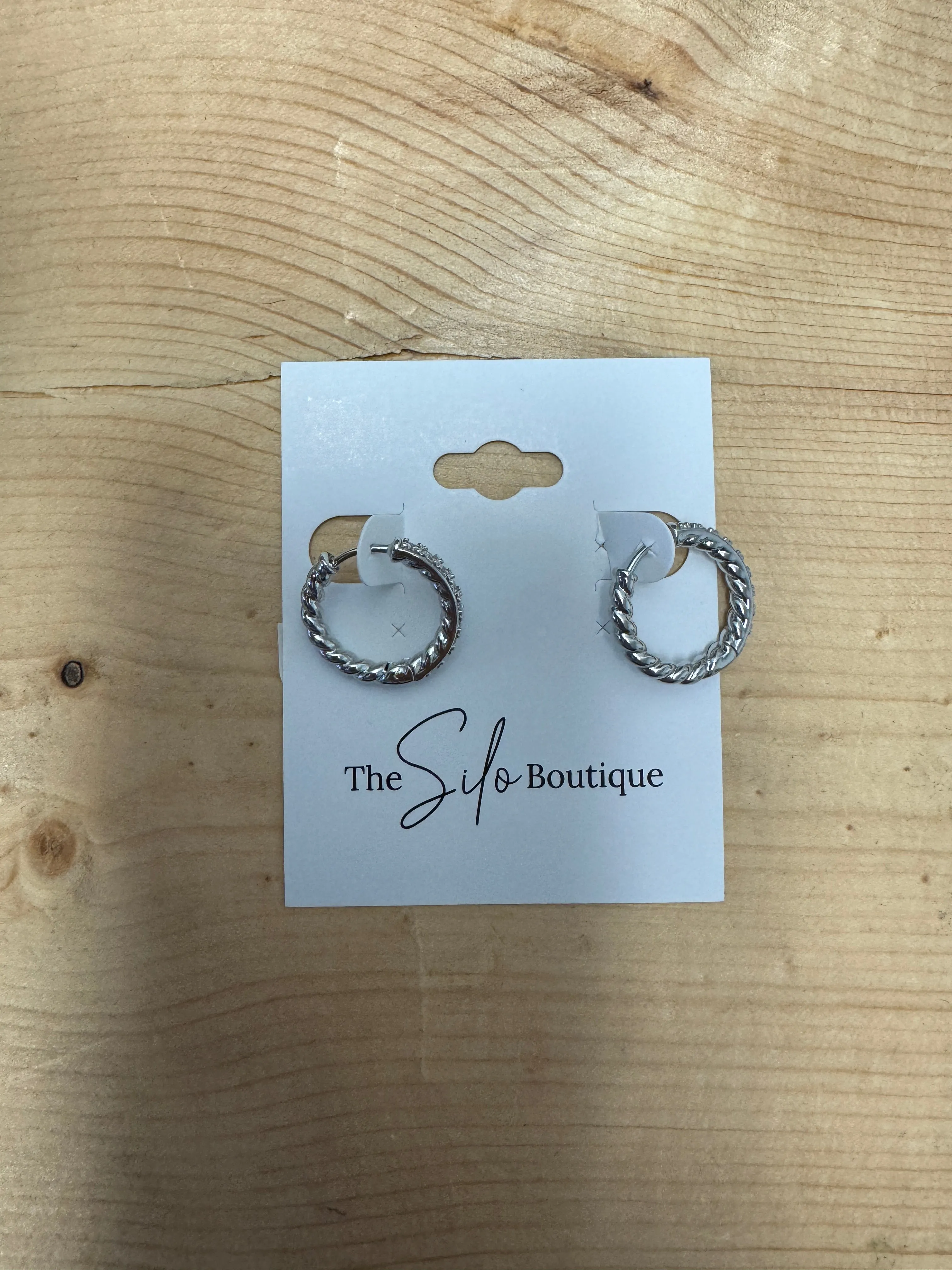 Splendid CZ Twist Hoops
