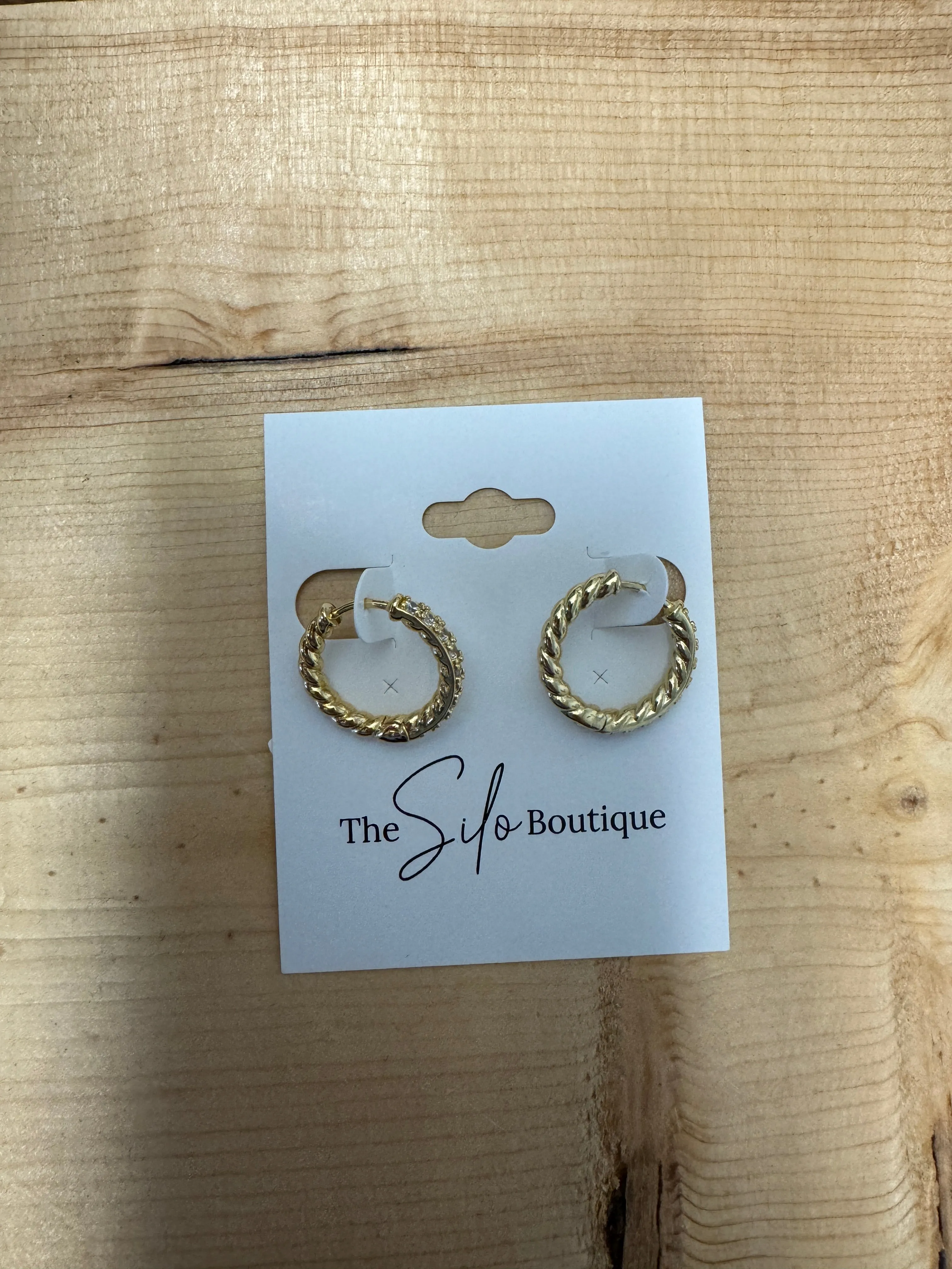 Splendid CZ Twist Hoops